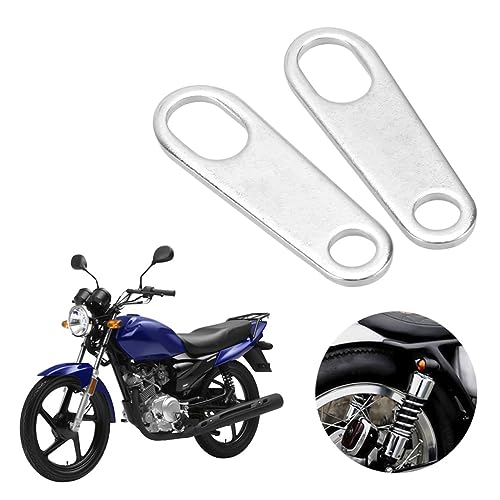 Image of AUCELI Rear Turn Signals Brackets, 2PCS Motorcycle Rear Indicator Light Relocation Holder, Silver Straight 10mm Hole Shock Brackets