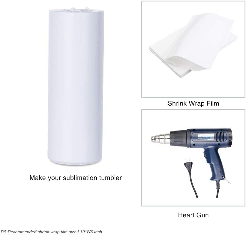 PYD Life 2 PCS Sublimation Blanks Skinny Tumbler White 20 OZ Straight Double Wall Stainless Steel Cups with Metal Straw for Tumbler Heat Press Machine Printing - Image 5