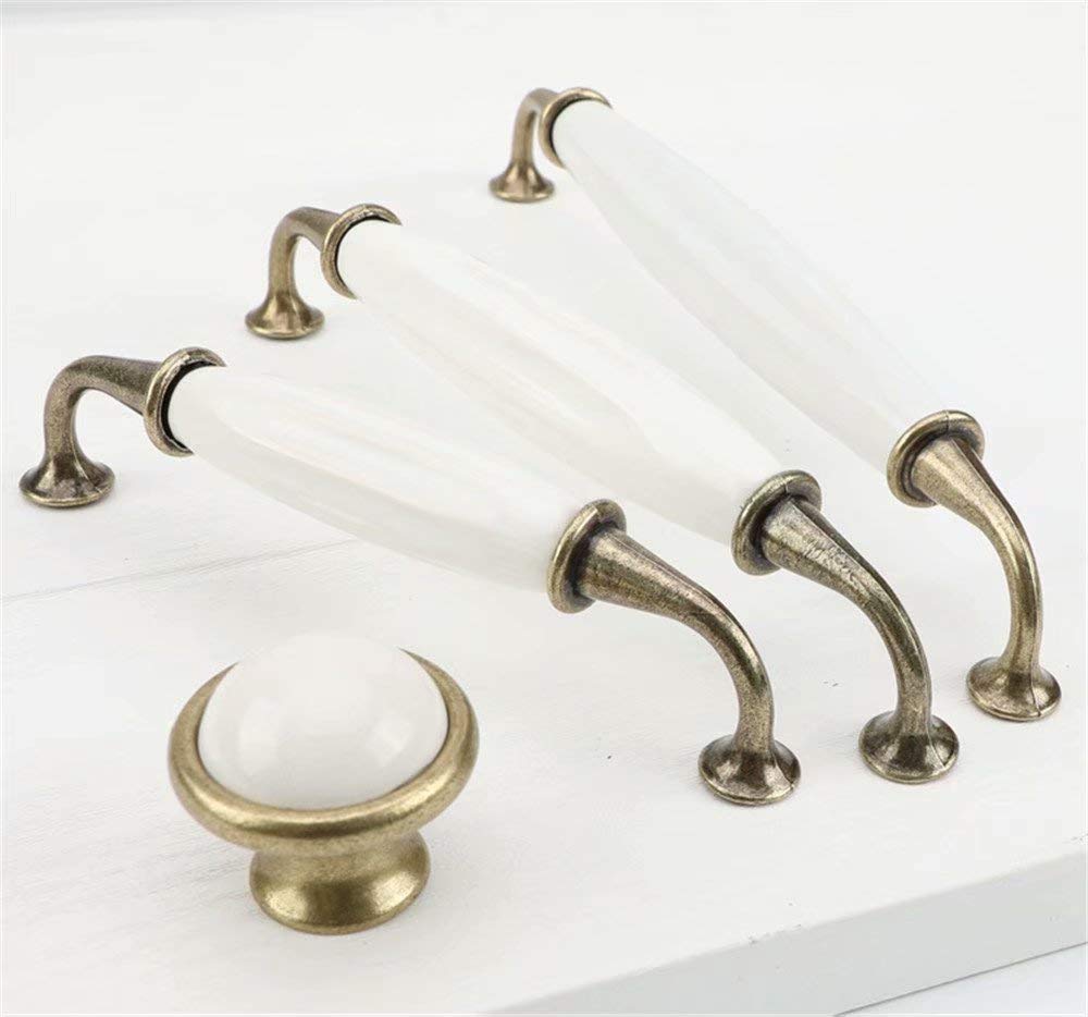 Moderne Retro-Schubladenknöpfe Aus Bronze Schranktürgriffe 8 Stück Keramikknöpfe Zum Ziehen für Schubladen Moderner Küchenschränke Lochabstand 7 56 Zoll (Schwarz)