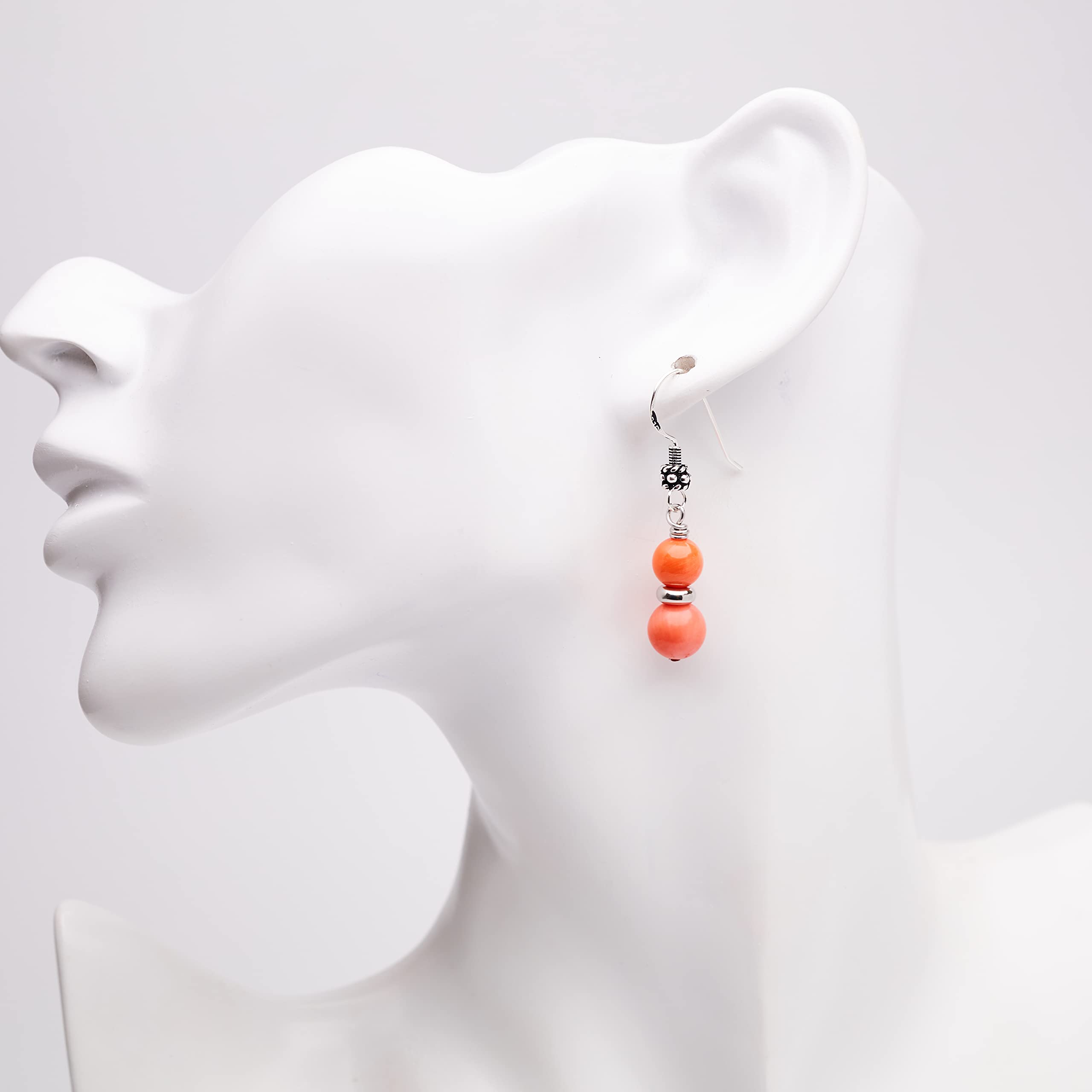 Orecchini da donna fatti a Mano con Doppia ietra preziosa e orecchini pendenti in argento sterling - Idee regalo per le donne