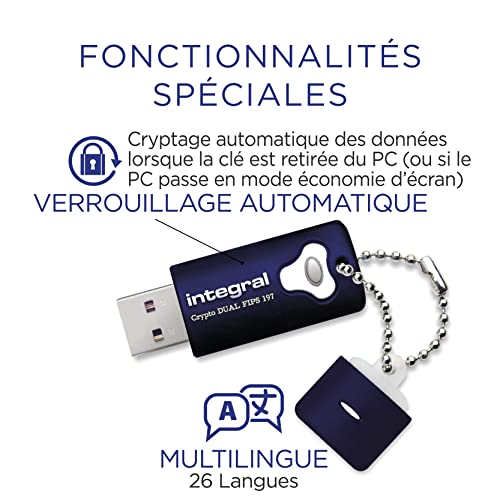 Integral 4GB Crypto-197 256-Bit Hardware Encrypted 3.0 USB Secure Dual Password Flash Memory Drive, Certified to FIPS 197 - Image 4
