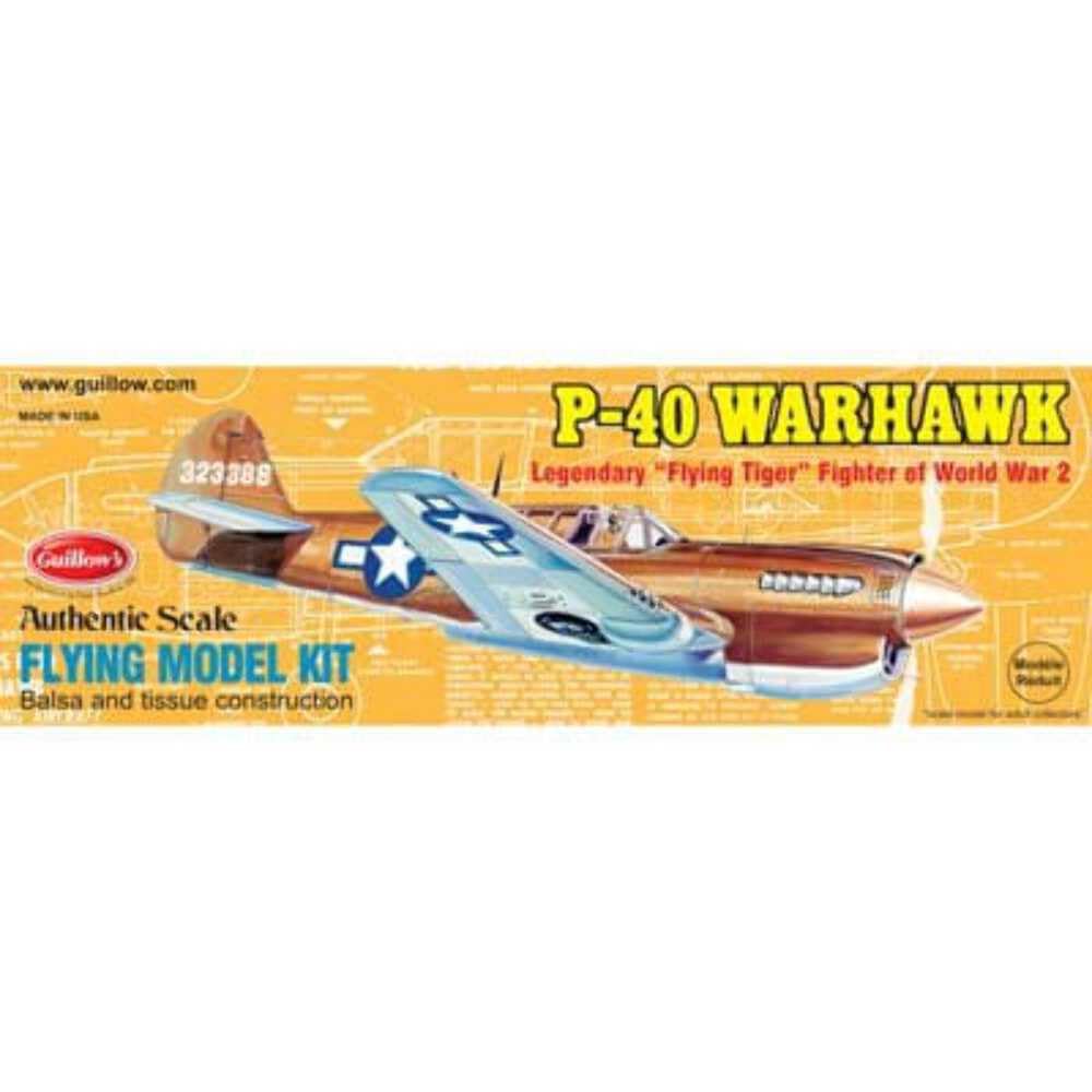 The Hobby Company GUILLOW's P-40 Warhawk 501 Powered Balsa Flying Model Kit
