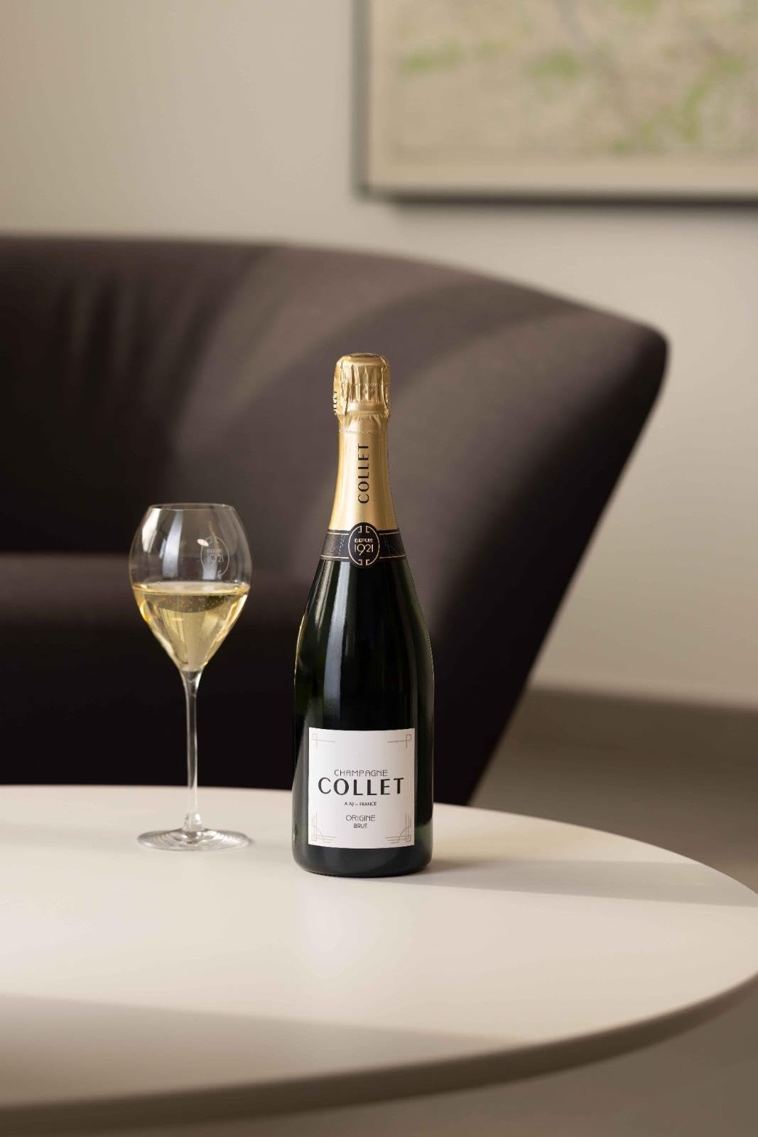 Collet Champagne Origine Brut - Assemblaggio di 100 Cru Storici – Cuvée 50% Meunier, 30% Chardonnay, 20% Pinot Noir - 3 Anni di affinamento - Dosaggio 9g/l - 75cl 12,5% vol. (1, 750.0, millilitro)