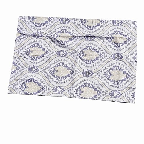 Image of Pure Source India Pure Cotton Elegance Bedding Set, Dreamy Cotton Comfort Double Bed Sheet with Pillow Covers (Jaipuri Olive Blue)