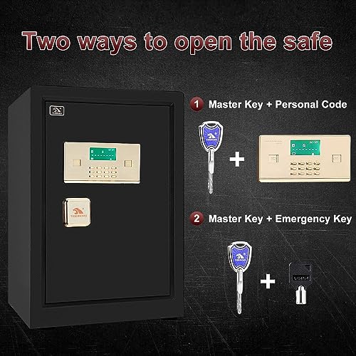 Image of TIGERKING 3.7 Cu Ft Large Home Safe with key and digital keypad
