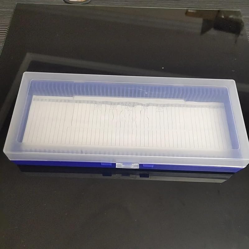 Microscope 50Pcs Microscope Slide Biological Slides Bio Slice Box