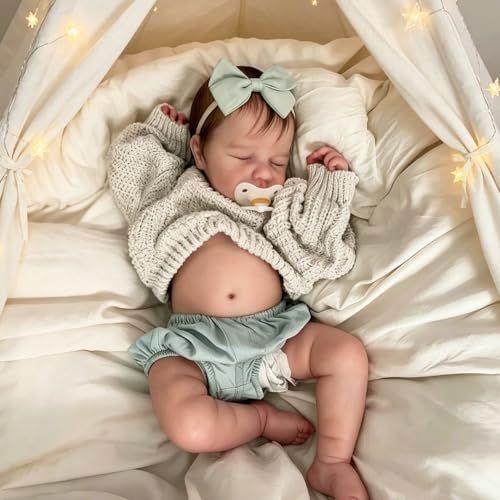 Zero Pam Life Like Reborn Baby Dolls Silicone Full Body Girls, 20 Inch Realistic Newborn Dolls Toddler,Real Life Reborn Doll,Anatomically Correct Doll that Look Real Sleeping Babies