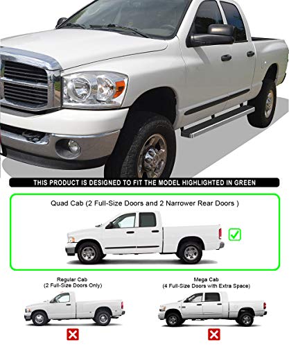 Estribos de acero inoxidable 304 APS 5in para Dodge Ram miniatura 2