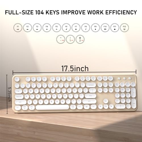 Coveva Colorful Wireless Bluetooth Keyboard thumb #5