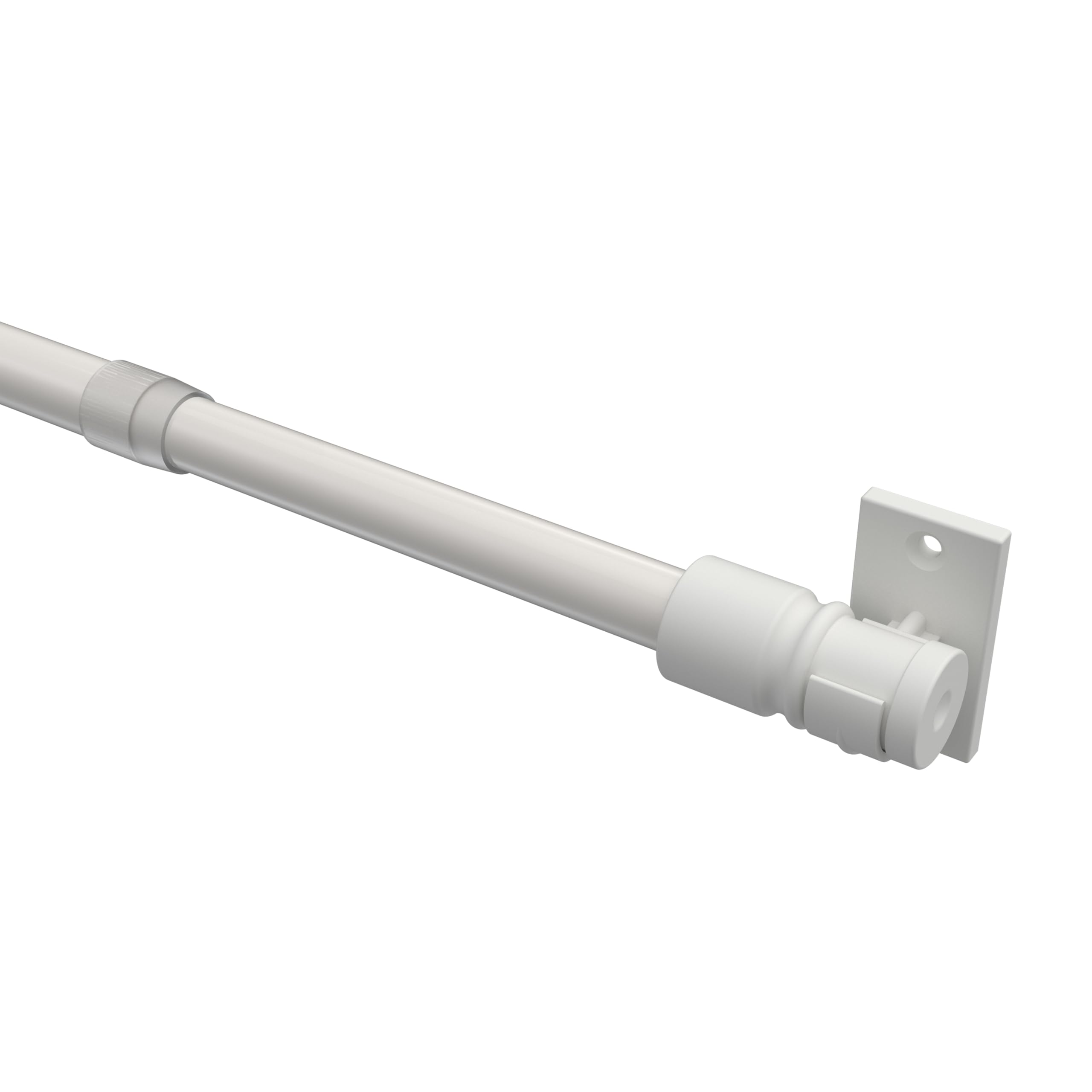 INTERDECO MyDeco/Disque de tringles Extensible Blanc dans Diamètre 12 mm, Métal, 55-85 cm