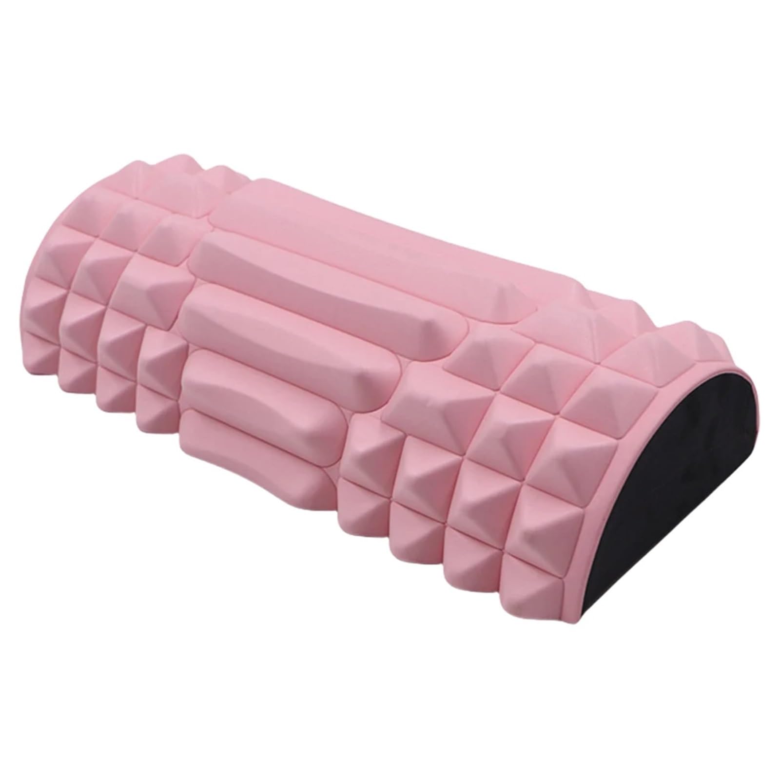 2 pezzi di rullo schiuma colonna yoga massaggio EVA muscolare portatile multifunzione semicircolare for bodybuilding Per Sport(Pink)