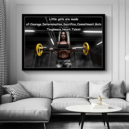 Little Girls Motivational Inspirational Posters Home Decor Wall Art Print For Gym Motivational Quotes Poster Printing 12X18Inch(30X45Cm) #TOP2