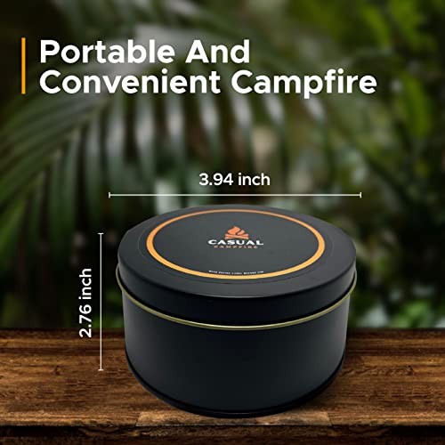 Casual Campfire Candle, Mini Campfire, Portable Campfire, Compact Outdoor Fire Pits 3-5 Hours Of Burn Time No Embers No Wood For Camping Picnics Party And More. Free Heat Resistant Pad Included #TOP6