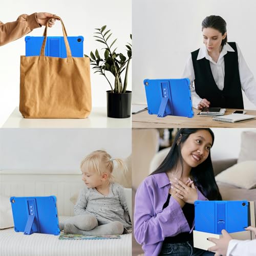 Coque Samsung Galaxy Tab A9 Plus ATOOZ en silicone bleu pour enfant