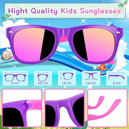 Kids Sunglasses Bulk, Kids Sunglasses Party Favor, Translucent Sunglasses for Kids Party Supplies, Beach, Pool Party Favors, Party Favor for Kids Boys and Girls 3-8 (8PCS Kids Sunglasses bulk)4