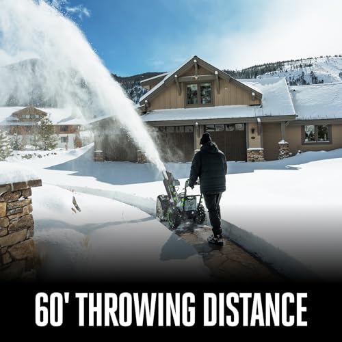 Image of EGO Power+ 28 inch Electric Snow Blower, Cordless Self-Propelled 2-Stage, Includes (2) 56 V 12.0Ah Batteries and Dual Port Charger - SNT2807