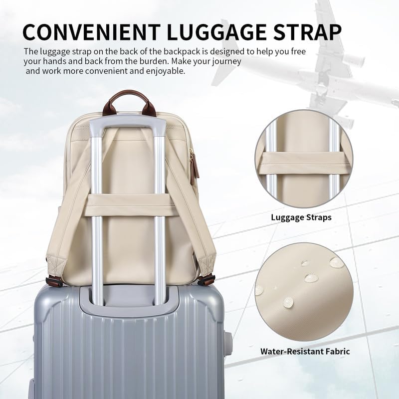 Miniatura 5 de GOLF SUPAGS - Mochila para portátil para mujer, casual, bolsa de día, para el trabajo, de viaje, mochila para libros, para notebook de 1416