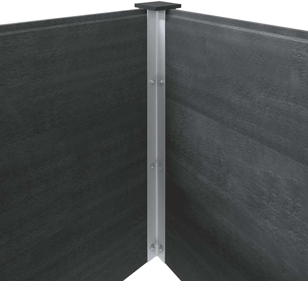 vidaXL Raised Garden/Flower Bed - Gray WPC/Steel, Weather-, Modern Design, 78.7" x 19.7" x 35.8"