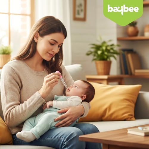 Image of Baybee Baby Medicine Feeder Dropper for Infants & Toddlers | BPA-Free Silicone Oral Dropper | Multipurpose Baby Feeder for Medicine, Syrup, Vitamins, Juice | Easy-to-Clean, Reusable (Pink - Pack of 2)