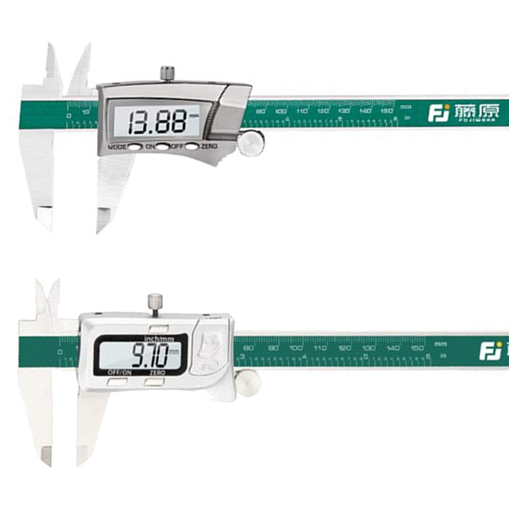 AKT Elektroniczna suwmiarka 150 mm zakres pomiarowy LCD cyfrowa IP54 z przelicznikiem jednostek/pudełkiem do przechowywania, bardzo precyzyjne narzędzia pomiarowe, 150 mm