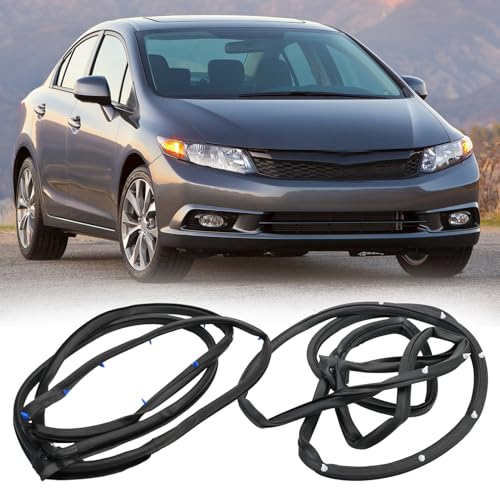 Anlseiod Front Door Weatherstrip Moulding Seal Rubber for Civic Sedan 2012 2013 2014 2015 Left and Right Side Door Weatherstrip Front Left Opening Seal Stripping Replaces#‎72350-TR3-A01 - Thumbnail 6