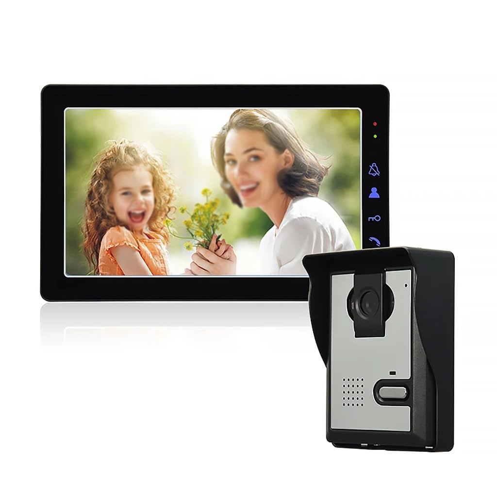 Mobygkfy D 9 Inch Wire Video Intercom For Home Oor Phone Oorbell System Lc Indoor Waterproof Ir Camera