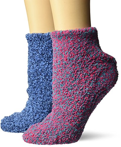 Dr. Scholl s Women s 2 Pack Soothing Spa Low Cut Lavender + Vitamin E Socks with Silicone Treads, Pink, Shoe Size: 4-10