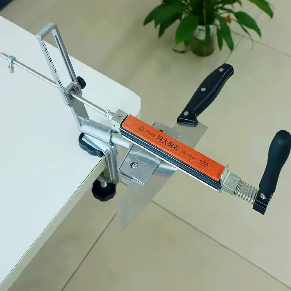 Toplionace Afilador de ángulo Fijo Profesional con ángulo Ajustable de 15° a 35°, Soporte de Acero Inoxidable para Afilar Cuchillos, Piedra de Afilar para Cocina Casera, Kit de Pulido de Diamante