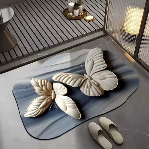 Tapis absorbant antidérapant Flower AB grand format pour douche - 2