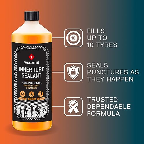 WELDTITE Inner Tube Sealant Refill - Instantly Seals Punctures - Puncture Prevention & Repair for Bike Tyres 1 Litre - Image 2
