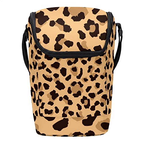 Bolsas de almacenamiento portátiles para el almuerzo con cremallera y diseño de leopardo 2