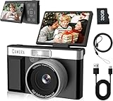 Kinderkamera FHD1080P, 32GB Digitalkamera Mit Speicherkarte, 2,4" LCD 180° Drehbildschirm, 1200mAh Batterie, Fotokamera Für Kinder, Kinderkamera, 5 Puzzle-Spiele, Geschenke Für Kinder.