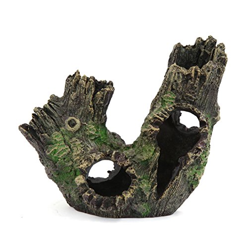 Saim Acuario podrido hueca Árbol Madera Ornament Fish Tank Decoración