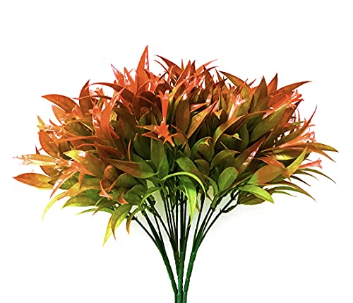 Zimjoy 4 Piezas Plantas Artificiales Decoracion Falso Gloria de la Mañana Plantas de Plástico Arbustos,Exterior Interior para Hogar Cocina Baño Balcón,Mesa,Boda,Fiesta,Otoño Cover