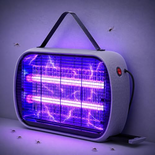 Image of Electric Mosquito Killer, Fly Insect Killer Machine, Insect Bug Zapper,Fly Catcher and Trap Killer LED Lamp for Restaurants,Home,Office,Bedroom (Light Grey)