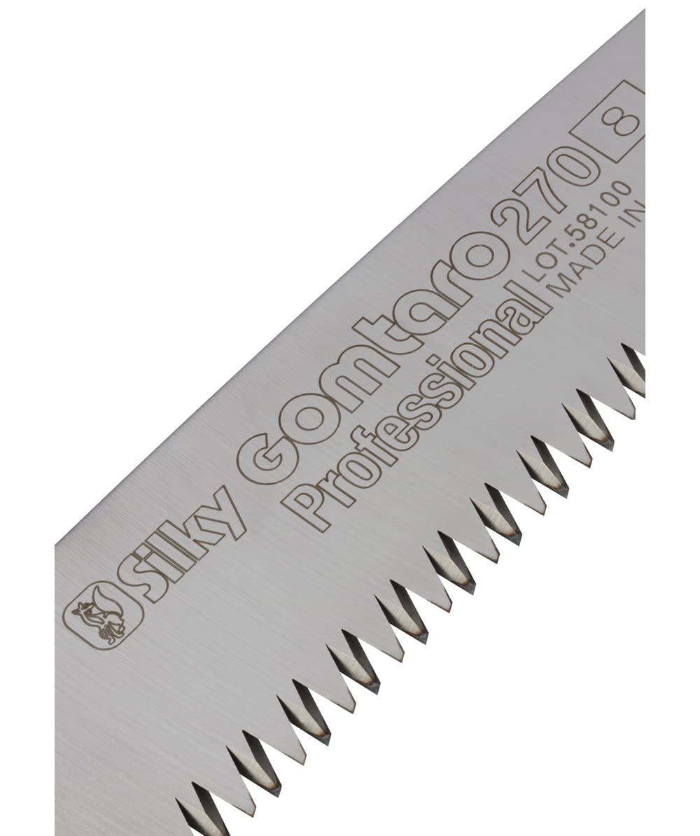 Silky Ersatzblatt für Gomtaro 270 mm –grobe Mirai-Me Verzahnung (8 ZpZ) | gerades Zugsägeblatt für Ast-und Baumsägen saubere Schnitte in frischem Holz, Hartchrombeschichtung gegen Korrosion