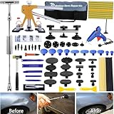Manelord Auto Dent Puller Kit with Golden Lifter Dent Remover, Car Body Slide Hammer Paintless Dent Repair Set and Metal Bridge Puller for Vehicle Dent Removal
