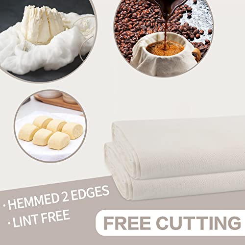 Olicity Cheese Cloth, Grade 90, 27 Sq Feet, 100% Unbleached Cotton Cheesecloth Fabric Ultra Fine Reusable Muslin Cloths For Butter, Cooking, Strainer, Baking, Halloween Decorations - 3 Yards #TOP1