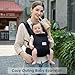 MISSWISDOM Baby Carrier Newborn to Toddler, Easy Adjustable Toddler Carrier for 7-30lbs, Baby Holder Wrap Carrier, Breathable Mesh Fabric Infant Kangaroo Hip Carriers with Lumbar Support, Black