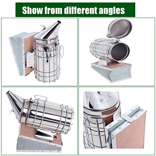 Bee Hive Smoker Stainless Steel Beekeeper Tool Kit with Heat Shield 2 Type Hive Tools Beekeeping Equipment - Image 4