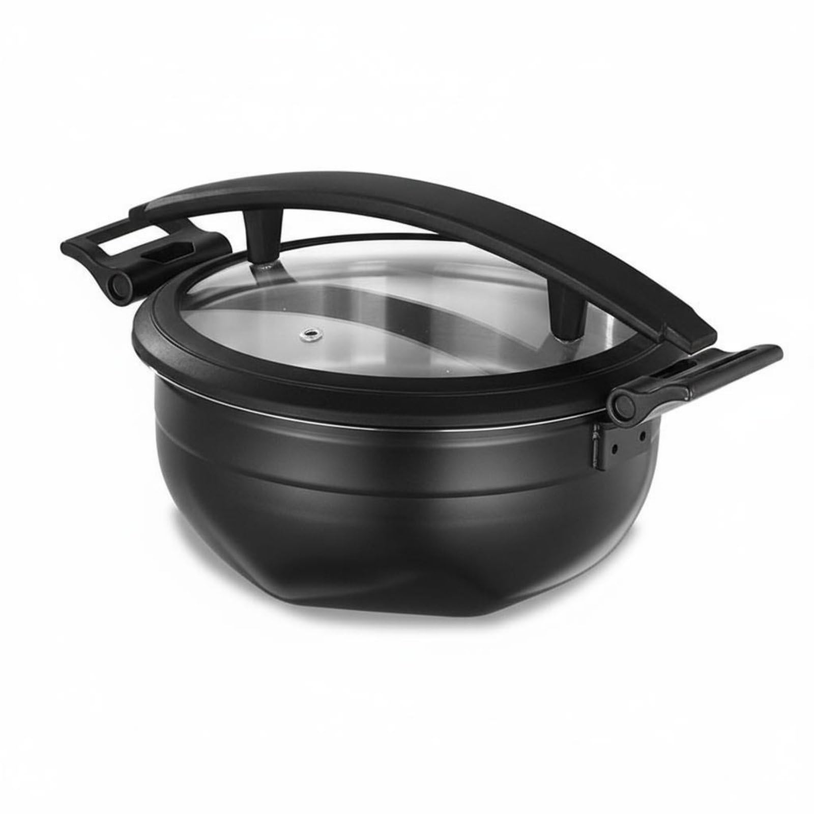 Calentador de Acero Inoxidable 304 para Buffet Horno Eléctrico con Amortiguada Silenciosa Tapa con Ventana de Vidrio Resistentes al Adecuado para, Inserto De Tapa Negro