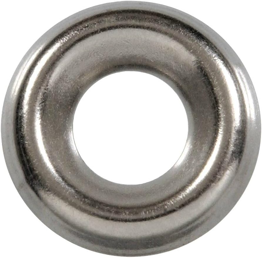 BCP Fasteners 100 Qty #10 Stainless Steel Countersunk Finish Washers | 304 SS Finishing Cup (BCP575)
