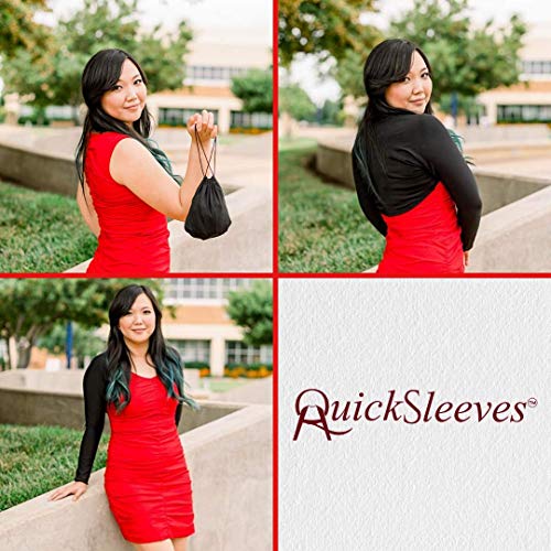Image of QuickSleeves - The World's First Pouch-to-Shrug that Transforms Into a Long Sleeve Open Front Bolero Shrug Cardigan Vest