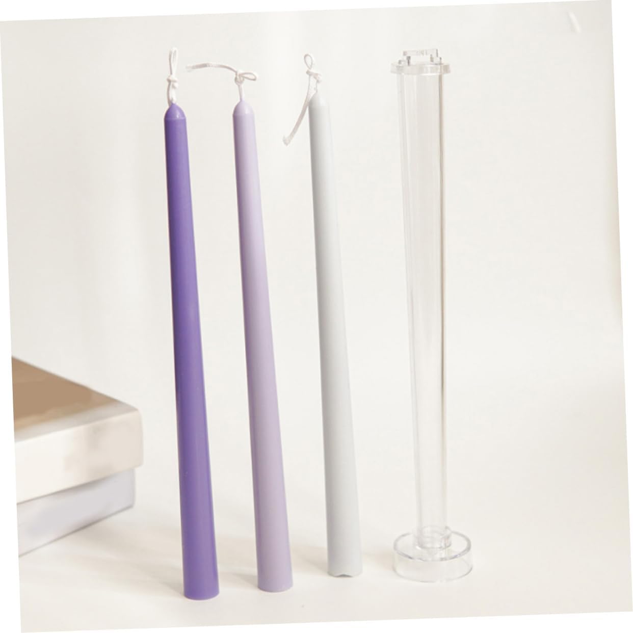 TEHAUX 10pcs Tapered Candle Making Mold for Crafts Lightweight Design for Unique Candle Decoration for Weddings and Special Occasions