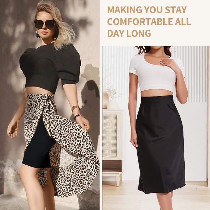 JOYSHAPER Half Slips Shapewear Skirt Under Dress Tummy Control High Waist Shapewear Half Skirt With Built In Thong - Image 5