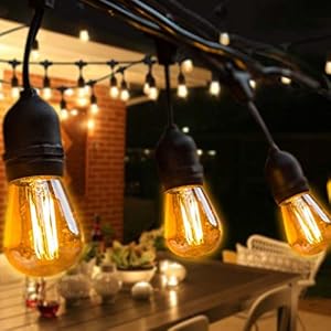 BRTLX led-lichtketting, retro gloeilamp, voor buiten, waterdichte lichtketting voor tuin, bruiloft, party, Kerstmis, café