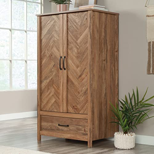 Image of Sauder Cannery Bridge Armoire, L: 32.36 inch x W: 22.52 inch x H: 59.80 inch, Sindoori Mango Finish