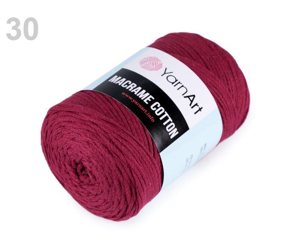 1pc 30 (781) Light Wine Red Knitting Yarn Macrame Cotton 250g, Cotton Thread, Cotton Crochet, Cotton Cord, & Crochet, Haberdashery