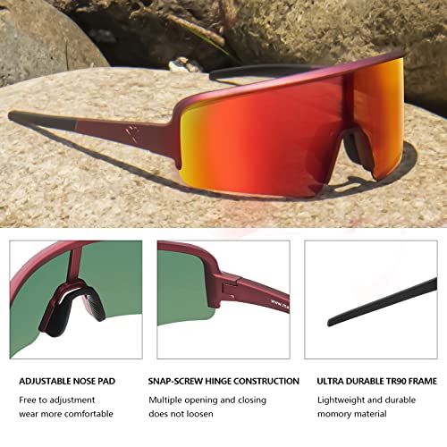 Image of MAXJULI Polarized Sunglasses for Men Women, Windproof Outdoor Sports Cycling Running UV400 Protection Sun Glasses 8121