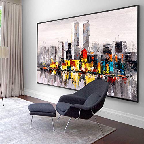 Tableau de réflexion de la ville pour décoration murale de salon